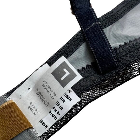 NWT Maaji Intimates Pink Grey Printed Halter Bralette Sz. L - Picture 11 of 14